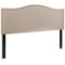 Alamont Home - Lexington Arched Upholstered Headboard with Accent Nail Trim - Beige-Front_Standard