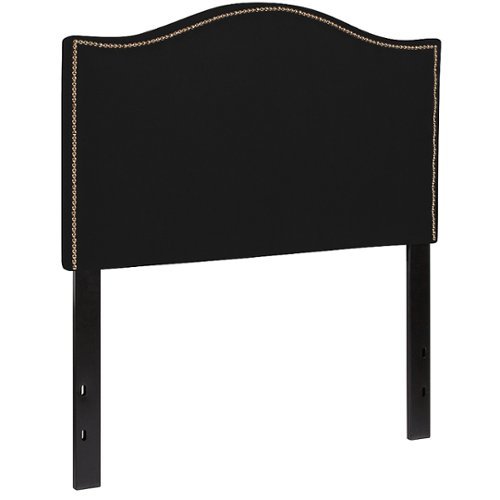 Alamont Home - Lexington Arched Upholstered Headboard with Accent Nail Trim - Black