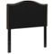Alamont Home - Lexington Arched Upholstered Headboard with Accent Nail Trim - Black-Front_Standard