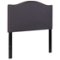 Alamont Home - Lexington Arched Upholstered Headboard with Accent Nail Trim - Dark Gray-Front_Standard