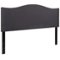 Alamont Home - Lexington Arched Upholstered Headboard with Accent Nail Trim - Dark Gray-Front_Standard