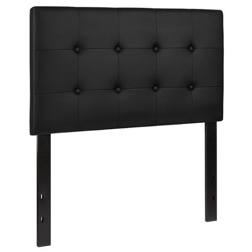 Alamont Home - Lennox Button Tufted Upholstered Headboard - Black