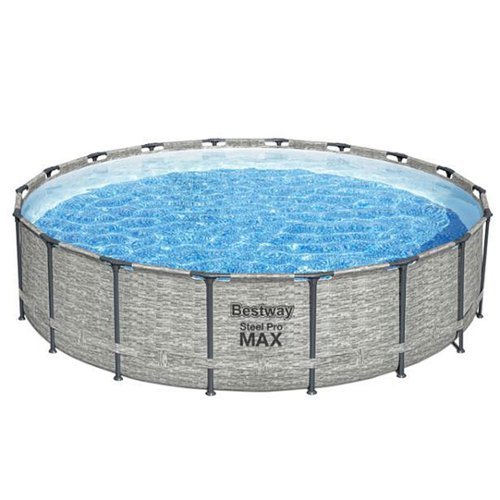 Bestway - Steel Pro MAX 16 Foot Round Above Ground Pool Set with 3 Layer Liner