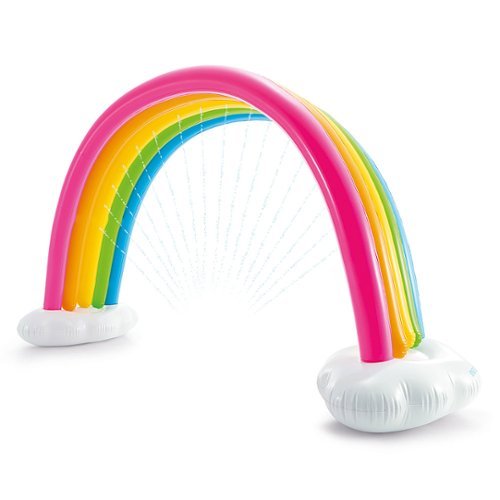 Intex - Inflatable Rainbow Cloud Outdoor Kids Play Sprinkler for Ages 3 and Up - Multicolor