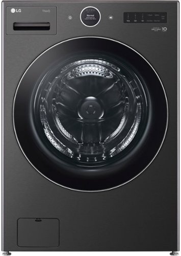 

LG - 5.0 Cu. Ft. High-Efficiency Stackable Smart Front Load Washer with Steam and TurboWash 360 - Black Steel