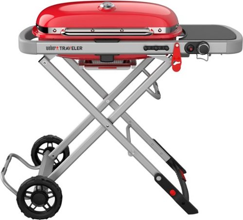 Weber - Traveler Portable Gas Grill - Red