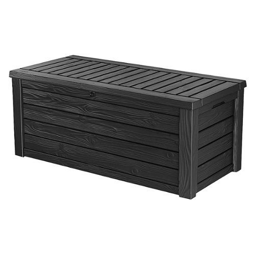 Keter - Westwood Outdoor Deck Storage Box for Yard Tools 150 Gallon - Gray