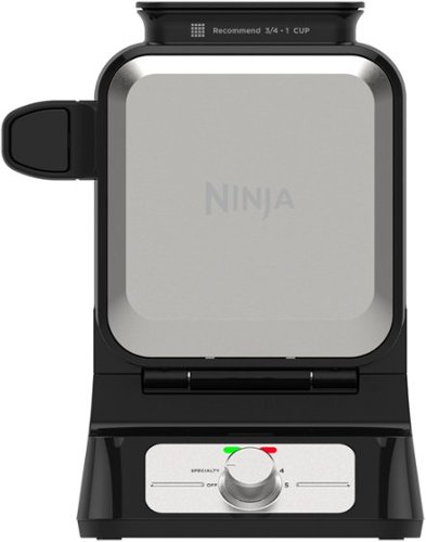 Ninja - Belgian Waffle Maker PRO NeverStick - Black/Stainless Steel