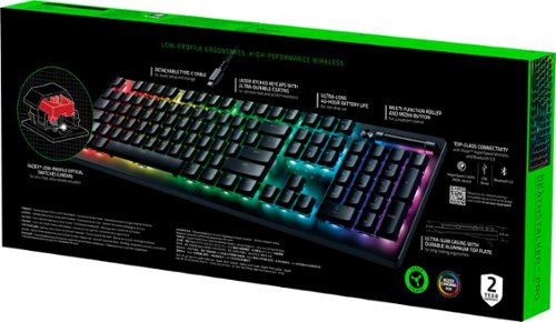 Razer DeathStalker V2 Pro Full Size Wireless Optical Linear Switch Gaming Keyboard with Low-Profile Design - Black BUY IN SAUDI ARABIA
