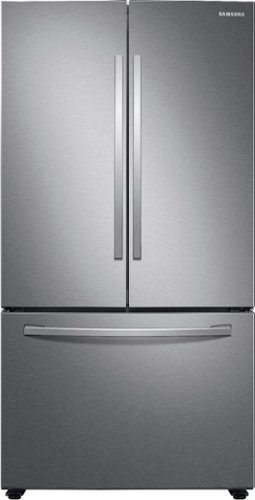 Samsung - Geek Squad Certified Refurbished 28 cu. ft. Large Capacity 3-Door French Door Refrigerator - Stainless steel