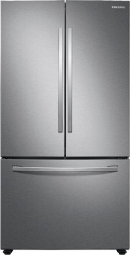 Samsung - Geek Squad Certified Refurbished 28 cu. ft. Large Capacity 3-Door French Door Refrigerator with Internal Water Dispenser - Stainless steel