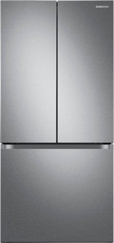 Samsung - Geek Squad Certified Refurb 17.5 cu. ft. 3-Door French Door Counter Depth Refrigerator with WiFi and Twin Cooling Plus® - Stainless steel
