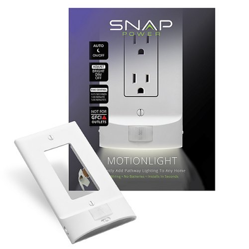 SnapPower - MotionLight Décor Outlet Wall Plate - White