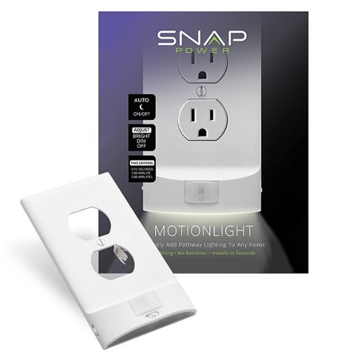 SnapPower - MotionLight Duplex Outlet Wall Plate - White