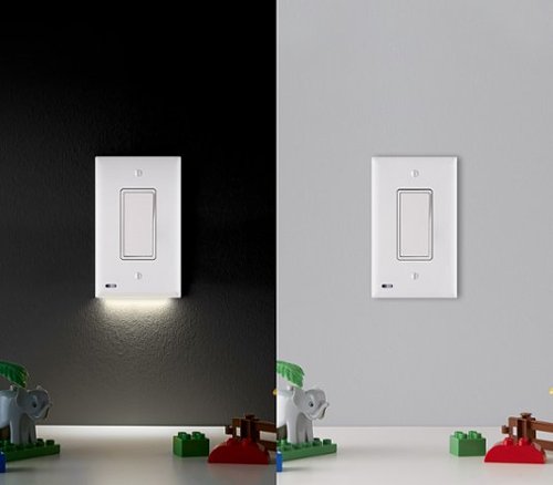 SnapPower SwitchLight Rocker Switch Wall Plate - White GLOBAL SHIPPING