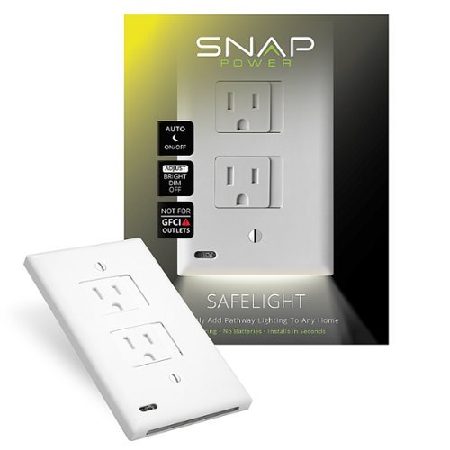 

SnapPower - SafeLight Decor Outlet Wall Plate - White