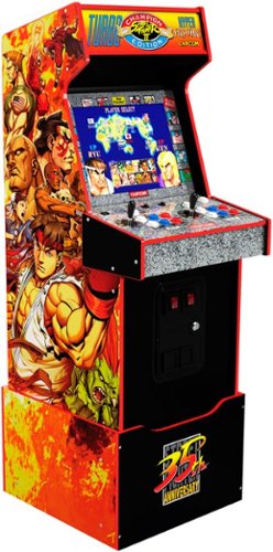 Arcade1Up - Capcom Street Fighter II: Champion Turbo Legacy Edition Arcade with Riser & Lit Marquee