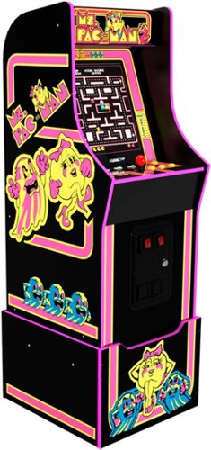 Arcade1Up - Ms Pac-Man Legacy Arcade with Riser & Lit Marquee