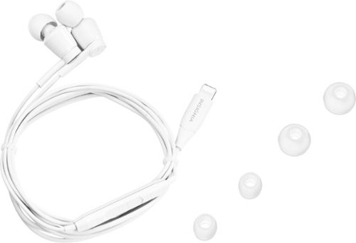 Insignia™ Lightning Wired Earbud Headphones - White WORLDWIDE DELIVERY