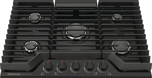 Front. Frigidaire - Gallery 30" Gas Cooktop - Black.