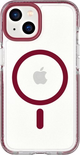 Tech21 - EvoCrystal Case with MagSafe for Apple iPhone 14 - Burgundy