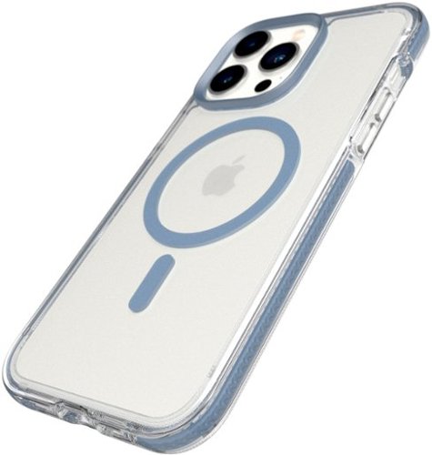 Tech21 EvoCrystal Case with MagSafe for Apple iPhone 14 Pro Max - Steel Blue WORLDWIDE DELIVERY