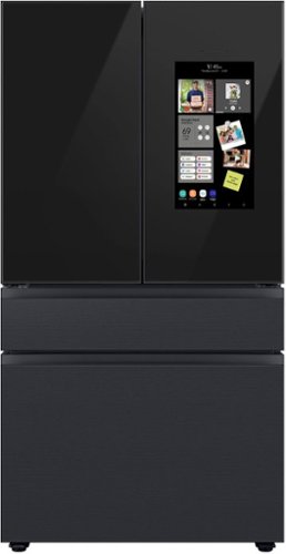Samsung - Geek Squad Certified Refurbished 29 cu. ft. Bespoke 4-Door French Door Refrigerator with Family Hub™ - Matte black steel