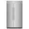 KitchenAid - 30 Cu. Ft. Side-by-Side Built-In Refrigerator with Under-Shelf Prep Zone - Stainless Steel-Front_Standard