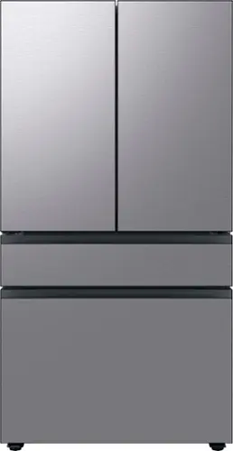 Front. Samsung - OBX Bespoke 29 cu. ft 4-Door French Door Refrigerator with Beverage Center - Stainless Steel.