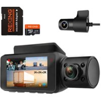 Rexing - V33 3 Channel 1440p+1440p+1440p Resolution Dashcam with Front, Cabin and rear camera, GPS, Mobile App, Parking Monitor