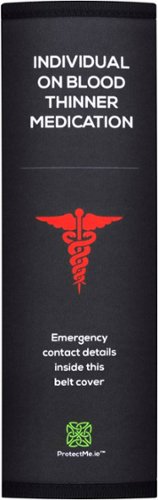 Image of Protect Me - Seatbelt Cover - Individual with Blood Thinner Medication - Black