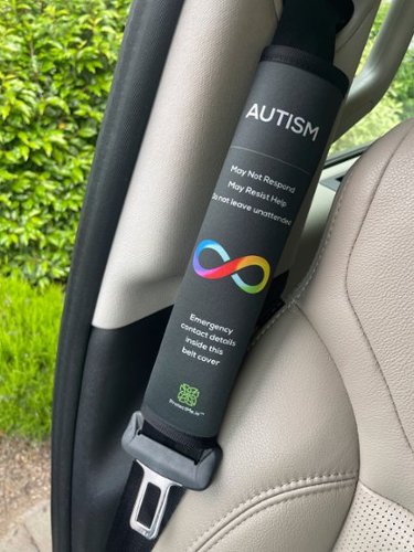 Protect Me Seatbelt Cover - Individual with Autism - Black GLOBAL SHIPPING