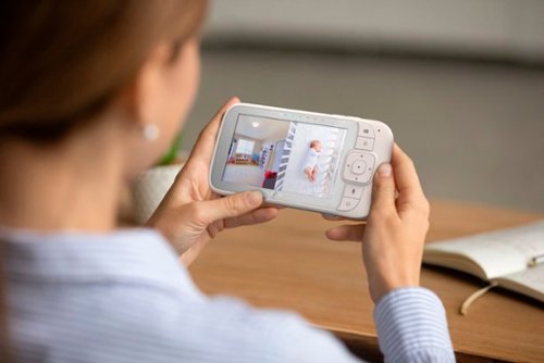 Hubble Connected Nursery Pal Dual Vision 5 Smart HD Dual Camera Baby Monitor with Motion Tracking and Sleep Routine Management - White SHOP ONLINE