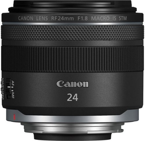 Canon - RF 24mm F1.8 MACRO IS STM Wide Angle Prime Lens for EOS R-Series Cameras - Black
