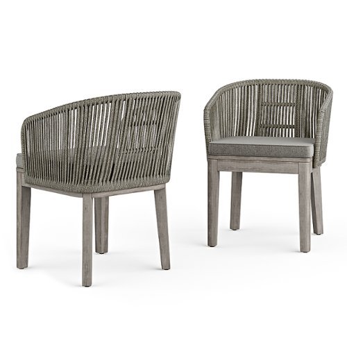 

Simpli Home - Carmel Outdoor Dining Chair (Set of 2) - Sand Drift