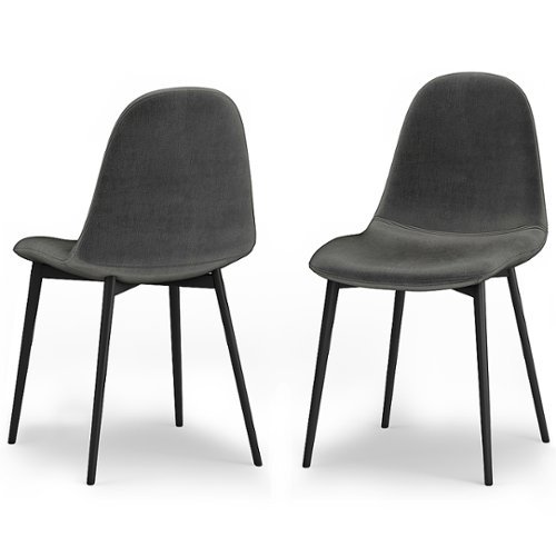 Simpli Home - Alpine Dining Chair (Set of 2) - Dark Grey