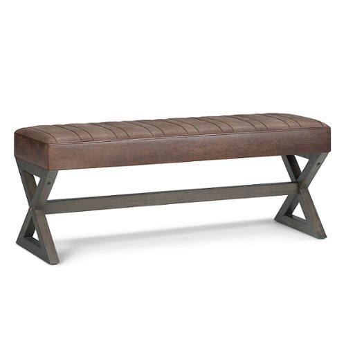 

Simpli Home - Salinger Large Ottoman Bench - Distressed Chestnut Brown