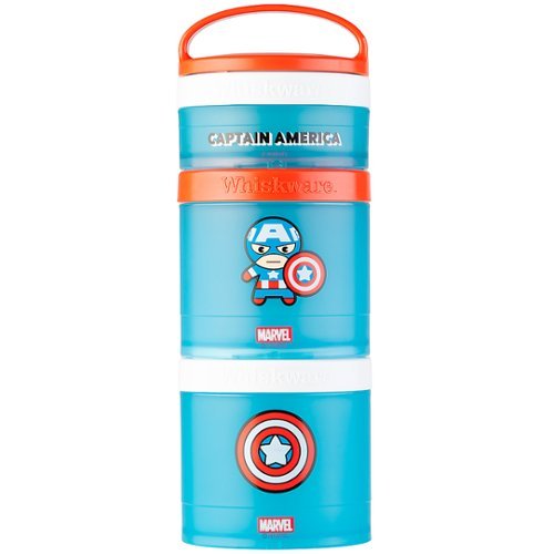 Whiskware Marvel Stackable Snack Pack Containers - Cartoon Captain America