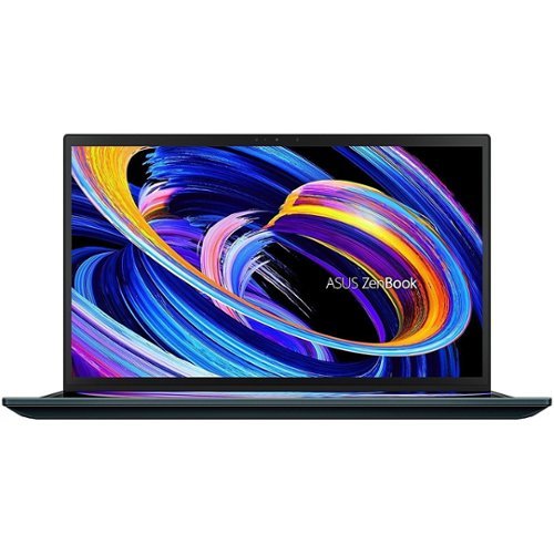 ASUS - ZenBook Pro Duo 15 OLED UX582 15.6" Touch-Screen Laptop - Intel Core i9 - 32GB Memory - NVIDIA GeForce RTX 3060 -1TB SSD - Celestial Blue
