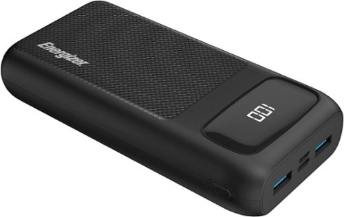 Energizer - Ultimate Lithium 20,000 mAh 3-Port 22.5W Fast PD USB-C Universal Portable Battery Charger Power Bank with LCD Display - Black