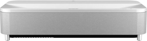 Epson - LS800 4K PRO-UHD Ultra Short Throw 3-Chip 3LCD Laser Projector, 4000 Lumens, HDR, up to150", Android TV, Yamaha Speakers - White