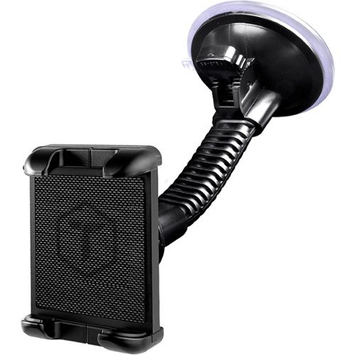 ToughTested - Mammoth Windshield Mount for Most Tablets Up to 13" - Black-Left_Standard 