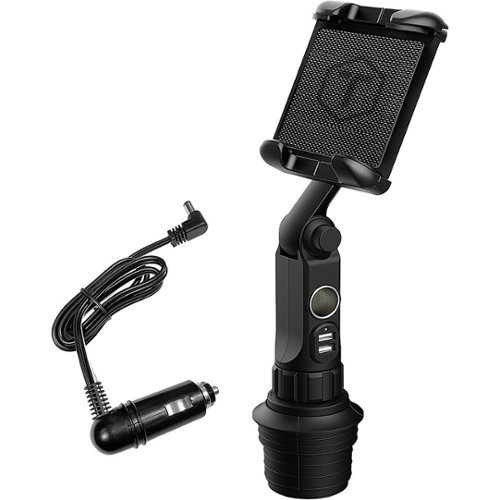 ToughTested - Boom Vehicle Cupholder Mount for Most Cell Phones - Black