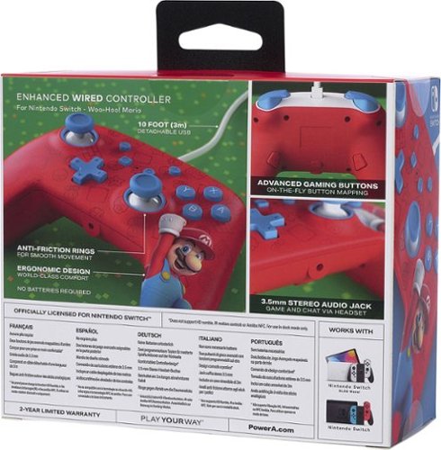 PowerA Enhanced Wired Controller for Nintendo Switch - Woo-hoo! Mario BUY IN MIDDLE EAST