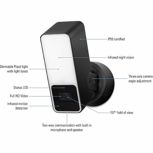 Eve Outdoor Cam - Secure floodlight camera with Apple HomeKit Secure Video technology - White GLOBAL SHIPPING