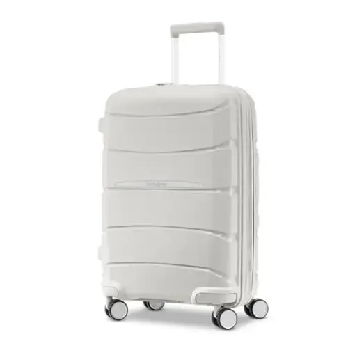 Front. Samsonite - Outline Pro Medium Spinner Suitcase - Stone Grey.