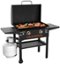 Blackstone - Original 28-in. 2-Burner Outdoor Omnivore Griddle with Hood and Side Shelf Railing System - Black-Angle_Standard