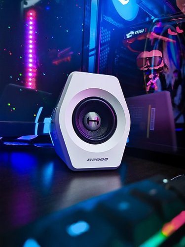 Edifier G2000 2.0 Bluetooth Gaming Speakers with RGB Lighting (2-Piece) - White WHERE TO BUY