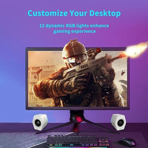 Edifier G2000 2.0 Bluetooth Gaming Speakers with RGB Lighting (2-Piece) - White SHOP ONLINE