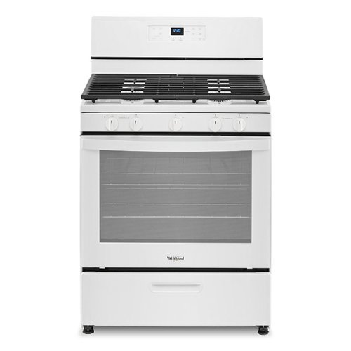 Whirlpool - 5.1 Cu. Ft. Freestanding Gas Range with Edge to Edge Cooktop - White